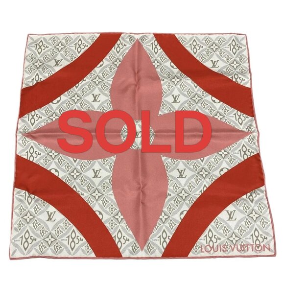 LOUIS VUITTON White Pink Multi Scarf 244-061325 - Picture 1 of 5